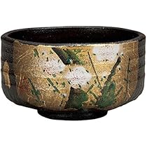 九谷焼 伝統工芸 抹茶碗 金箔梅 山田登陽志 九谷光陽 茶器 茶道具 陶器 抹茶碗 金箔梅